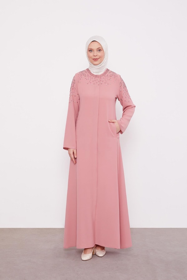 LevidorPudra Taş İşlemeli Ferace