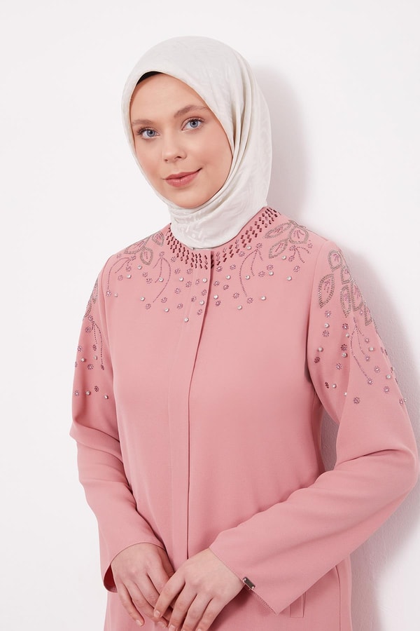 LevidorPudra Taş İşlemeli Ferace