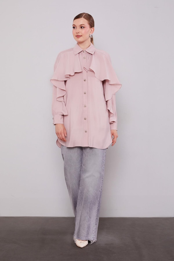 LevidorPudra Volan Detaylı Gömlek