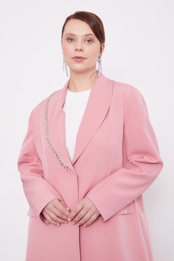 LevidorPudra Yaka Ve Cep Detaylı Pantolon Ceket Takım