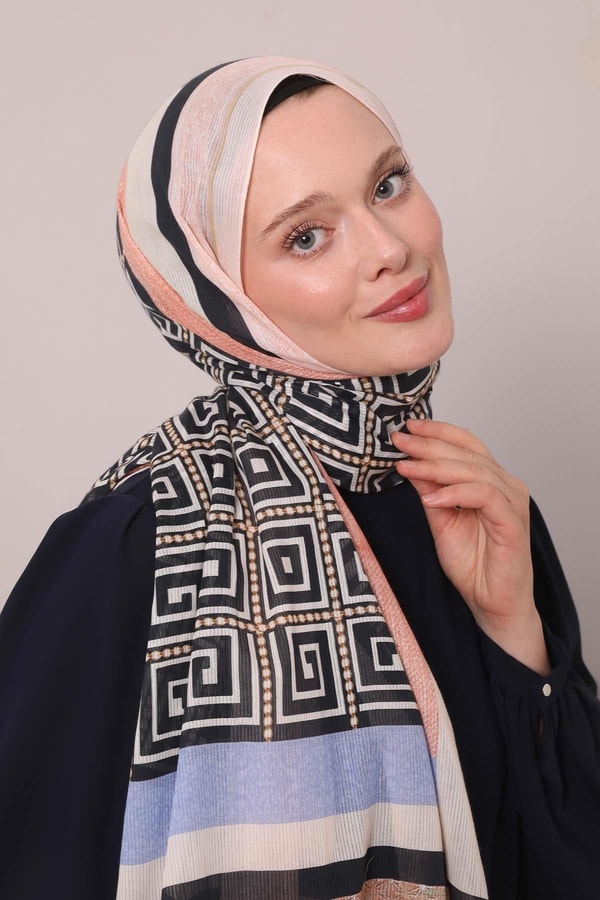 LevidorPudra Yıldız Desen Pamuk Şal
