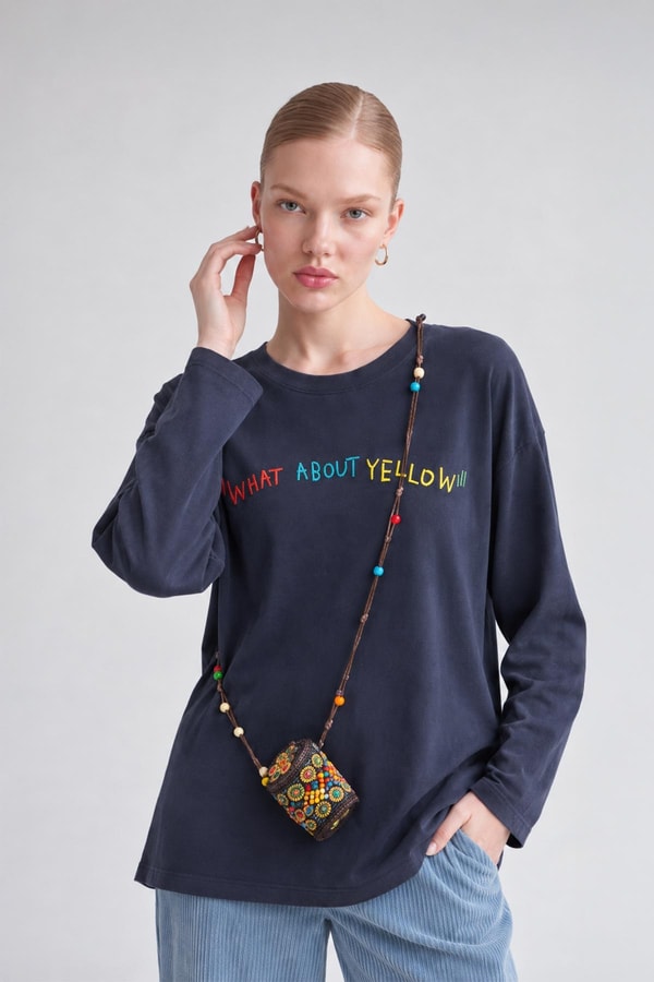 LevidorRahat Kesim İnce Sweat İndigo