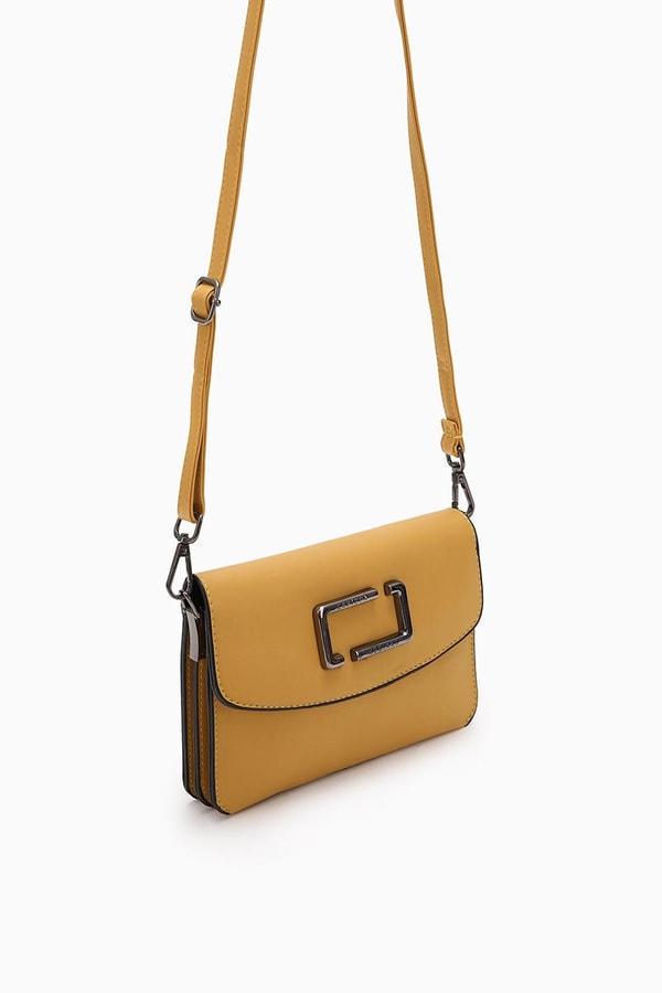 LevidorSafran Metal Logolu Omuz Çantası