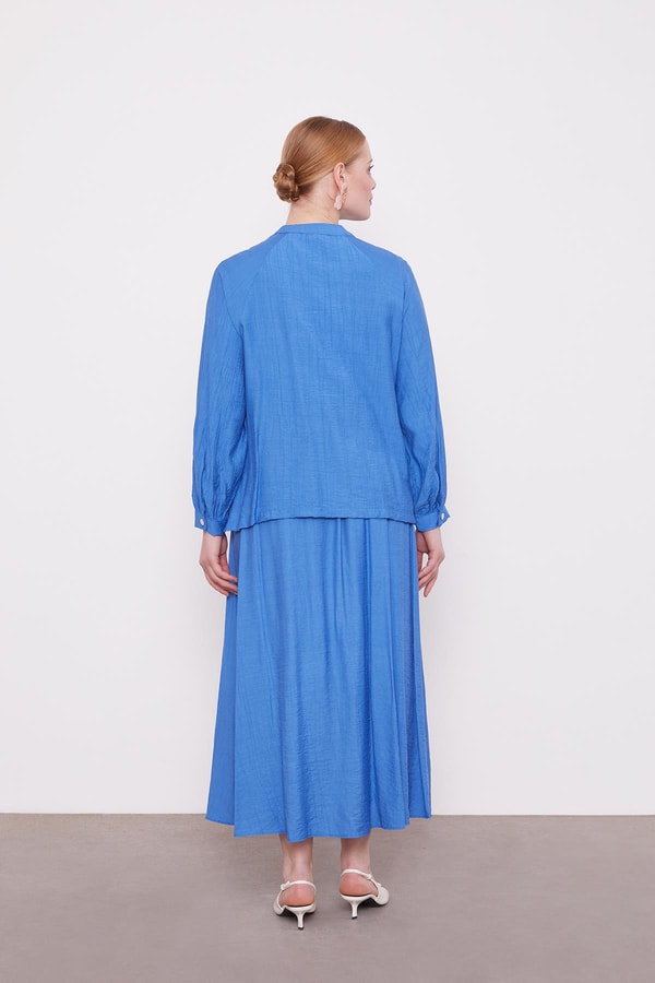 LevidorSaks Çift Düğme Detaylı Etekli Takım