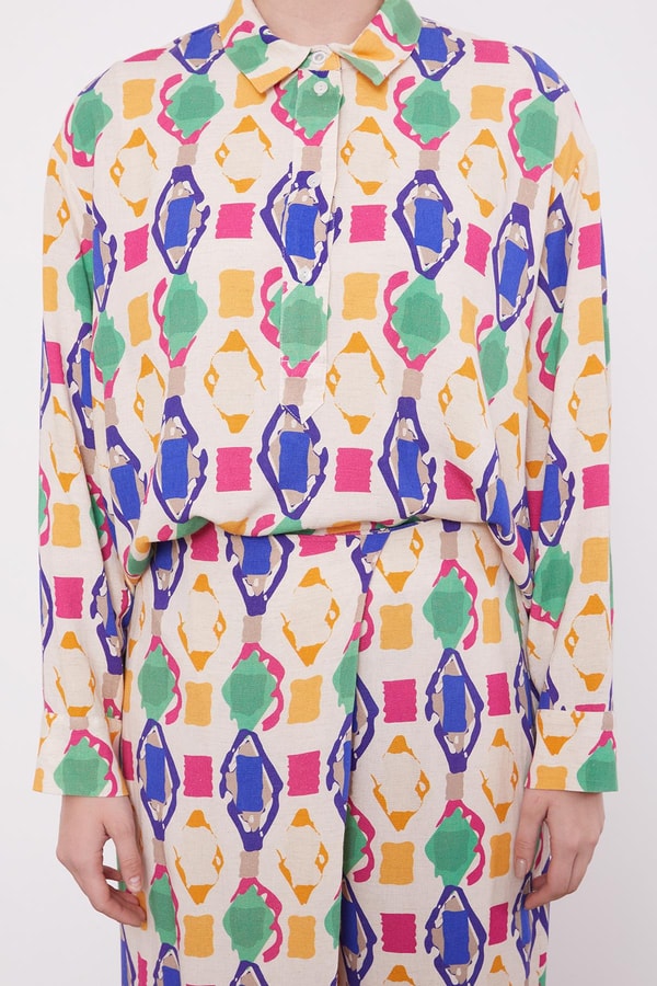 LevidorSaks Desenli Kimono İkili Takım