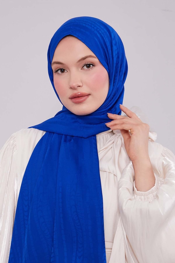 LevidorSaks Karışık Şerit Desen Green Şal