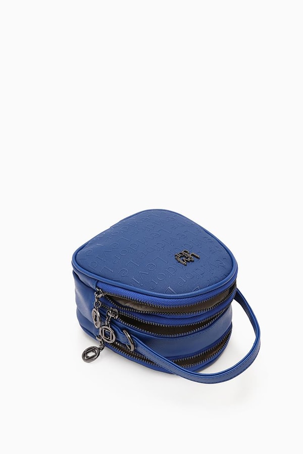 LevidorSaks Mavisi Oval Model Omuz Çantası