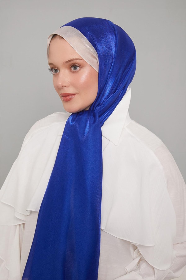 LevidorSaks Şerit Desen Kehribar Şal