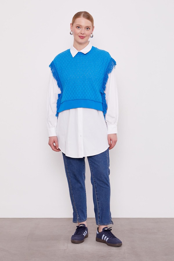 LevidorSaks Triko Yelekli Gömlek İkili Takım