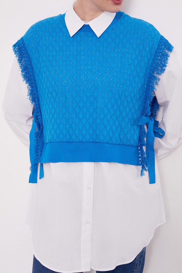 LevidorSaks Triko Yelekli Gömlek İkili Takım