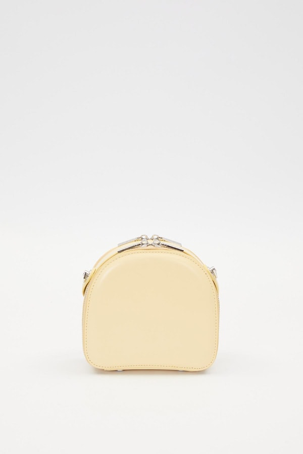 LevidorSarı Çift Fermuarlı Omuz Çantası