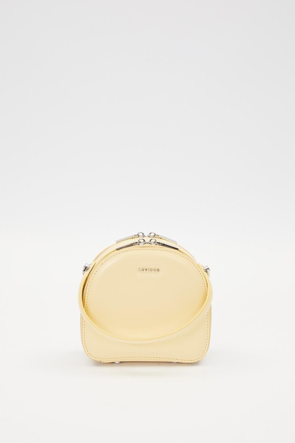 LevidorSarı Çift Fermuarlı Omuz Çantası