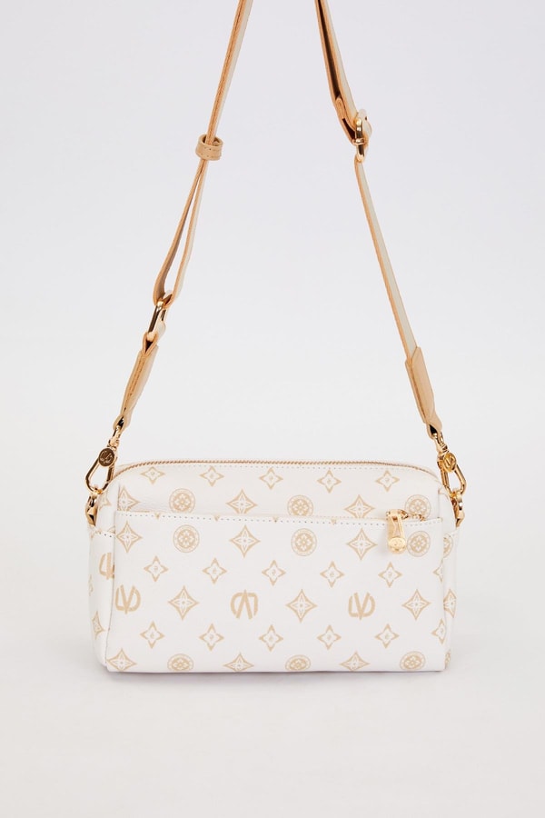 LevidorSarı Çizglili Kuşak Detaylı Omuz Çantası