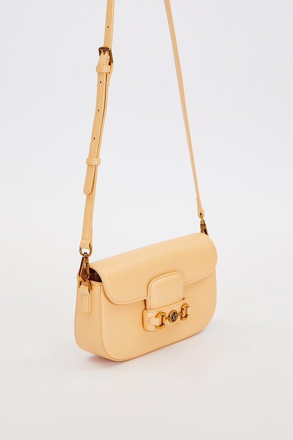 LevidorSarı Kilit Zincirli Omuz Çantası