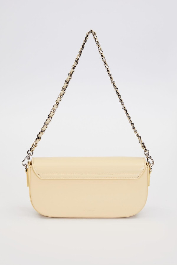 LevidorSarı Silver Kilit Detaylı Omuz Çantası