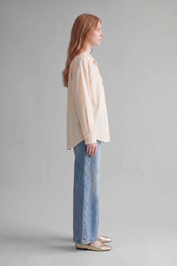 LevidorSarı Start Yazı Detaylı Gömlek