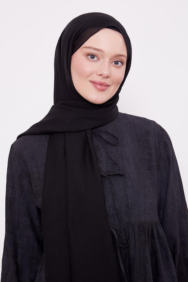 LevidorSiyah Arlyn Düz Şal