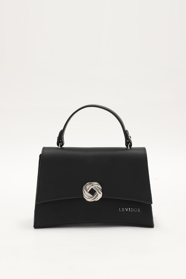 LevidorSiyah Asimetrik El Çantası