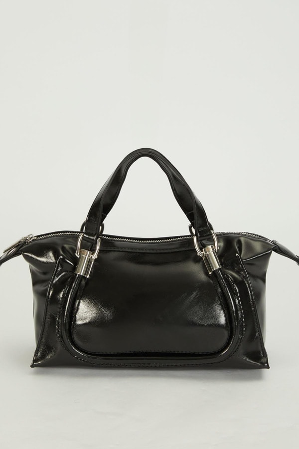 LevidorSiyah Askı Detaylı El Çantası