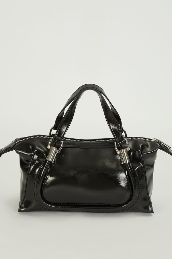 LevidorSiyah Askı Detaylı El Çantası