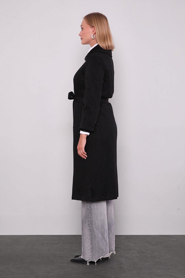 LevidorSiyah Bel Bağlamalı Süet Kap