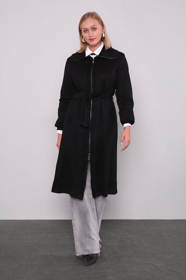 LevidorSiyah Bel Bağlamalı Süet Kap