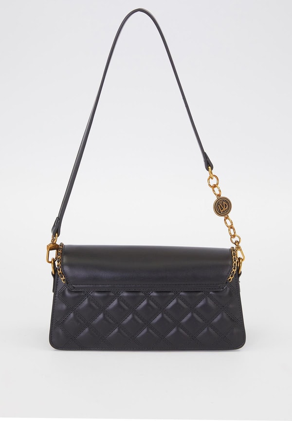 LevidorSiyah Burma Kilit Detay Omuz Çantası