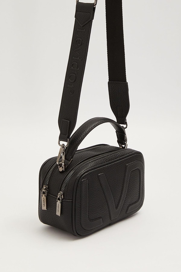 LevidorSiyah Büyük Logolu El Çantası