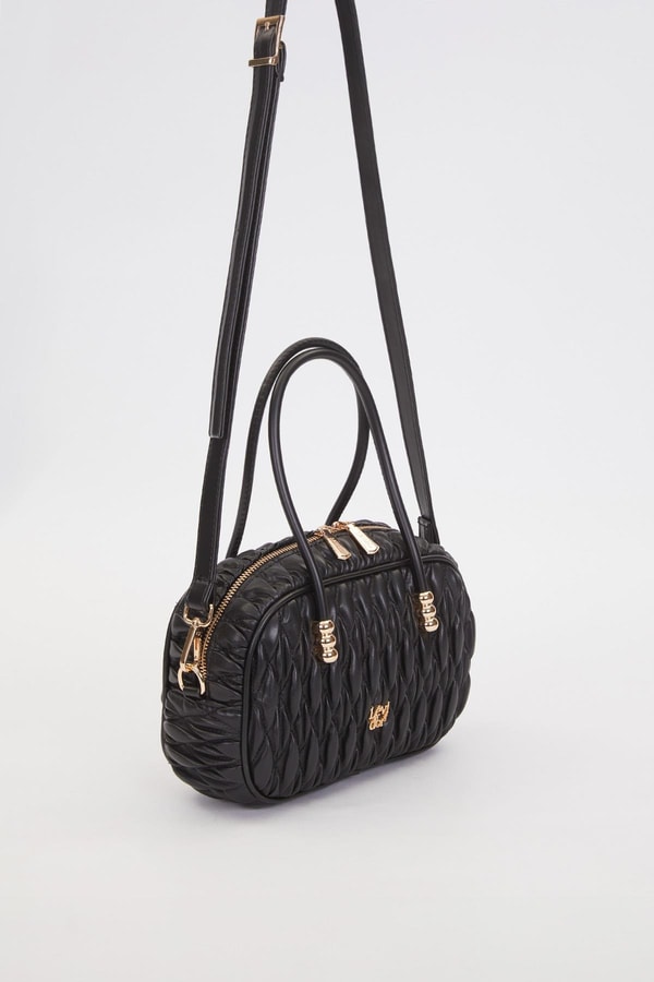 LevidorSiyah Büzgü Model Baget Omuz Çanta