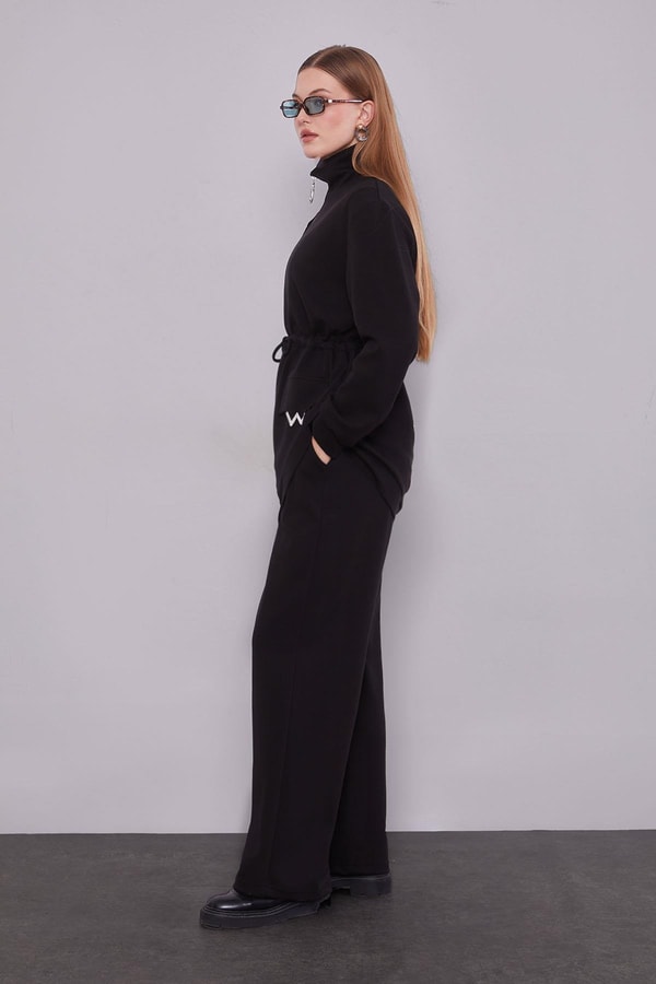 LevidorSiyah Cep Aksesuar Detaylı İkili Takım