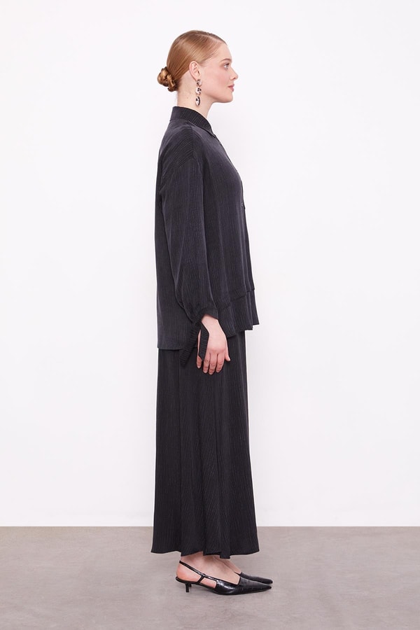 LevidorSiyah Cep Detaylı İkili Takım