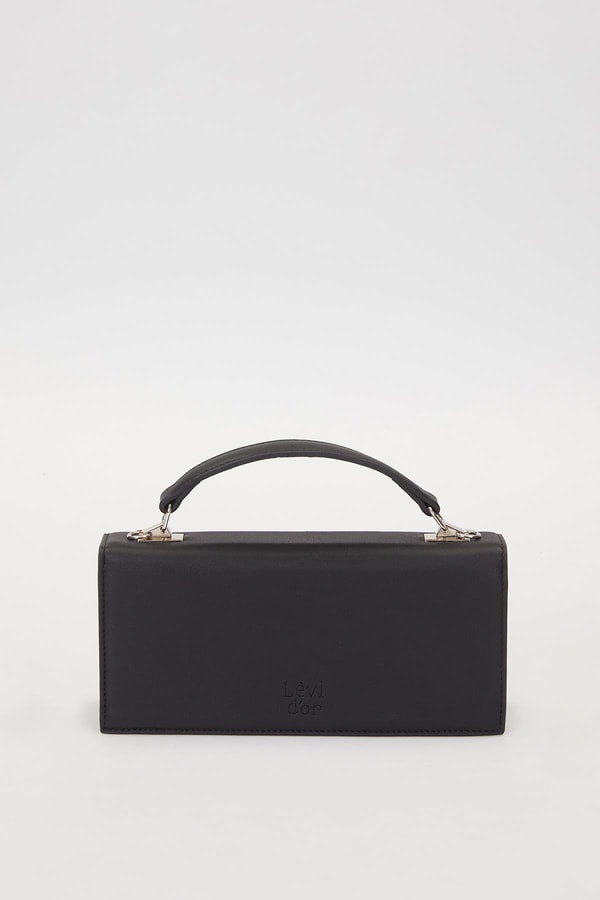 LevidorSiyah Çevirmeli Kilitli Omuz Çantası