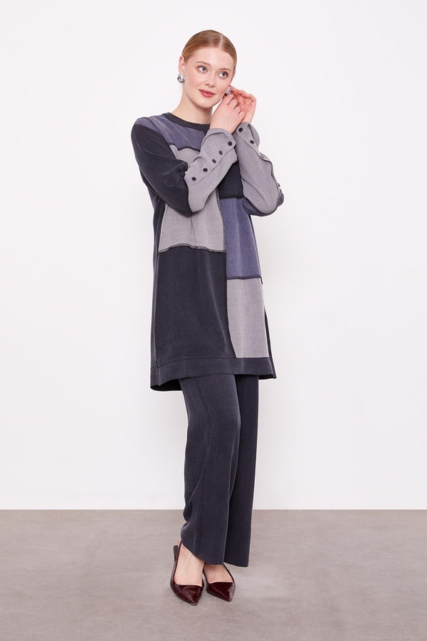 LevidorSiyah Çift Renkli İkili Takım