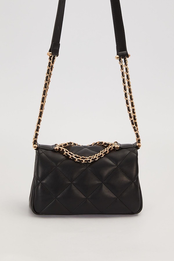 LevidorSiyah Çift Zincirli Omuz Çantası