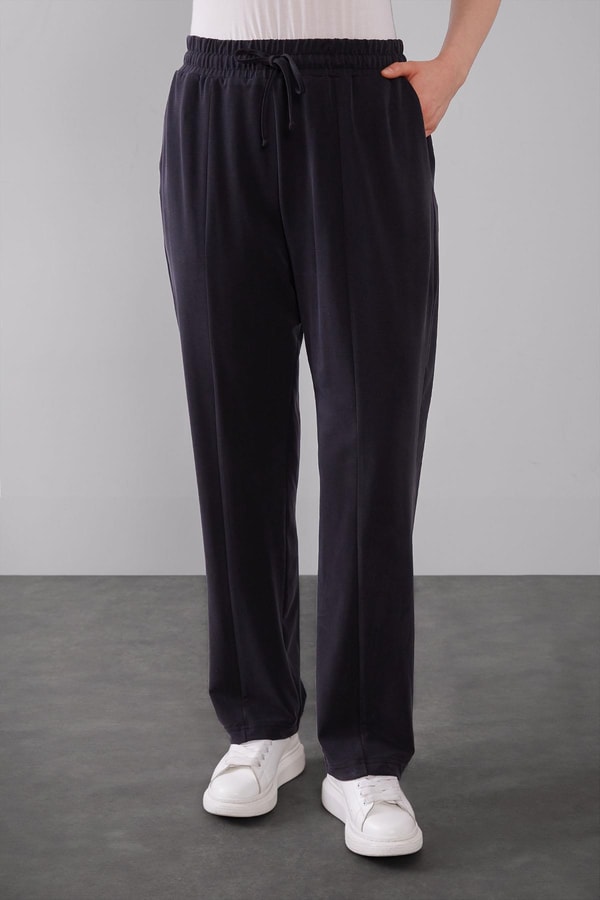 LevidorSiyah Çizgi Detaylı Kapüşonlu İkili Takım