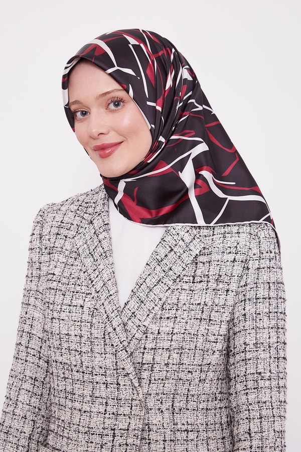 LevidorSiyah Crack Desen Trend Twill Eşarp