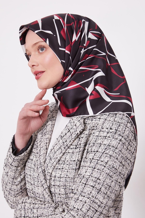 LevidorSiyah Crack Desen Trend Twill Eşarp