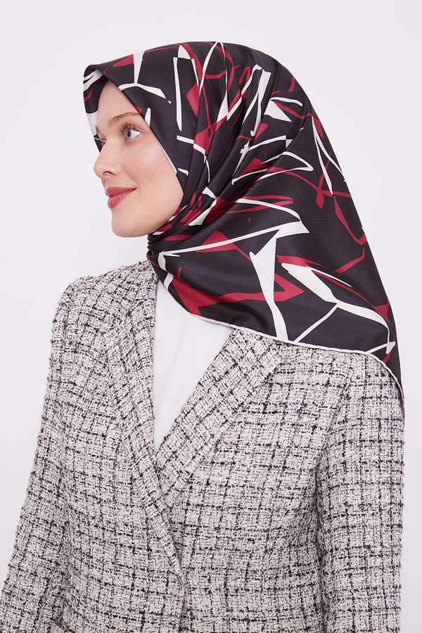 LevidorSiyah Crack Desen Trend Twill Eşarp