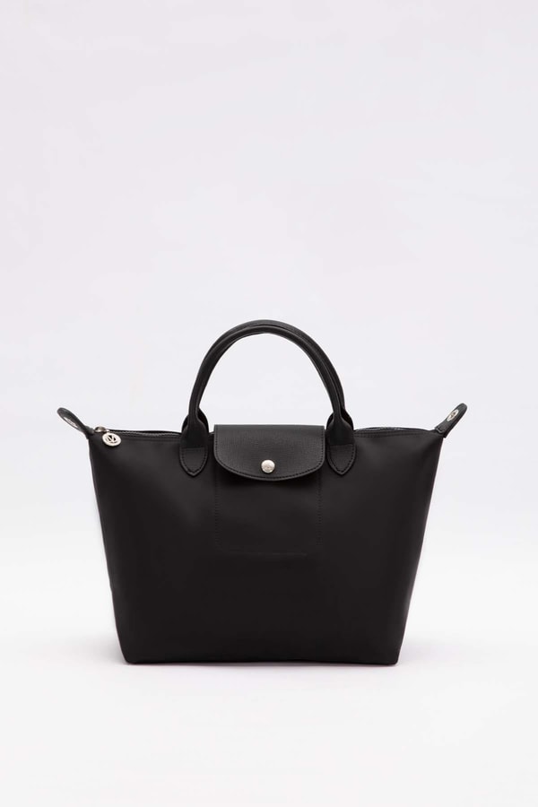 LevidorSiyah Deri Kapak Aksesuarlı Omuz Çantası