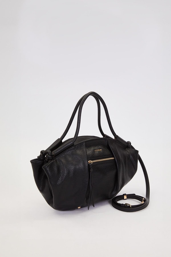 LevidorSiyah Düğüm Askı Detaylı Omuz Çantası