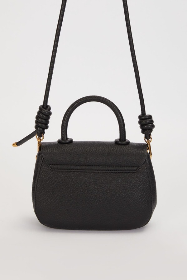 LevidorSiyah Düğüm Detay Askılı Omuz Çantası