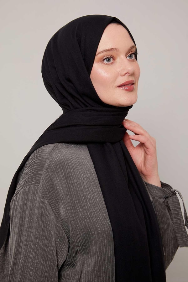 LevidorSiyah Düz Tensel Şal