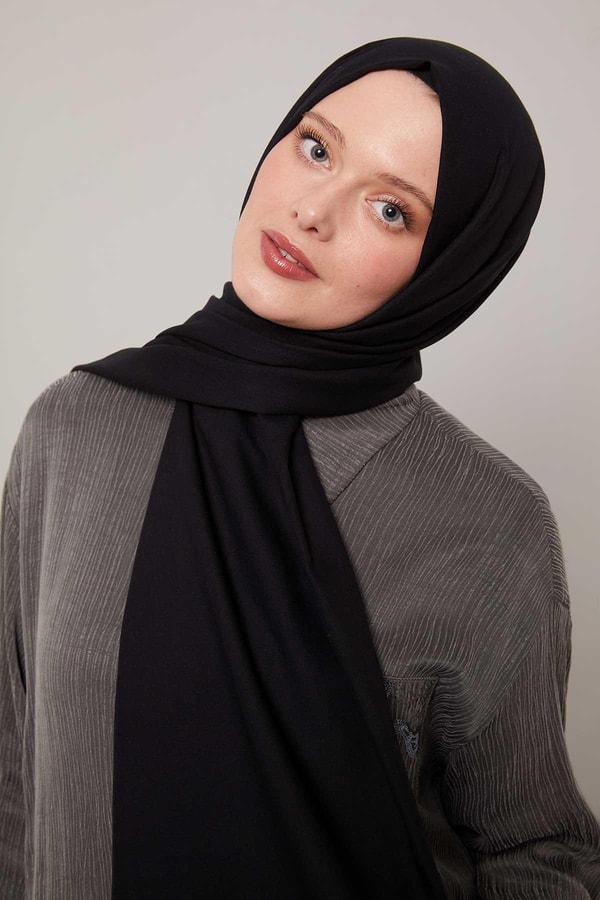 LevidorSiyah Düz Tensel Şal