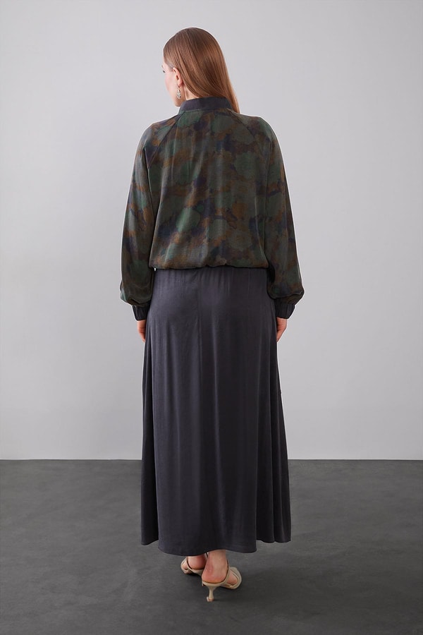 LevidorSiyah Ebruli Desenli Cupra İkili Takım