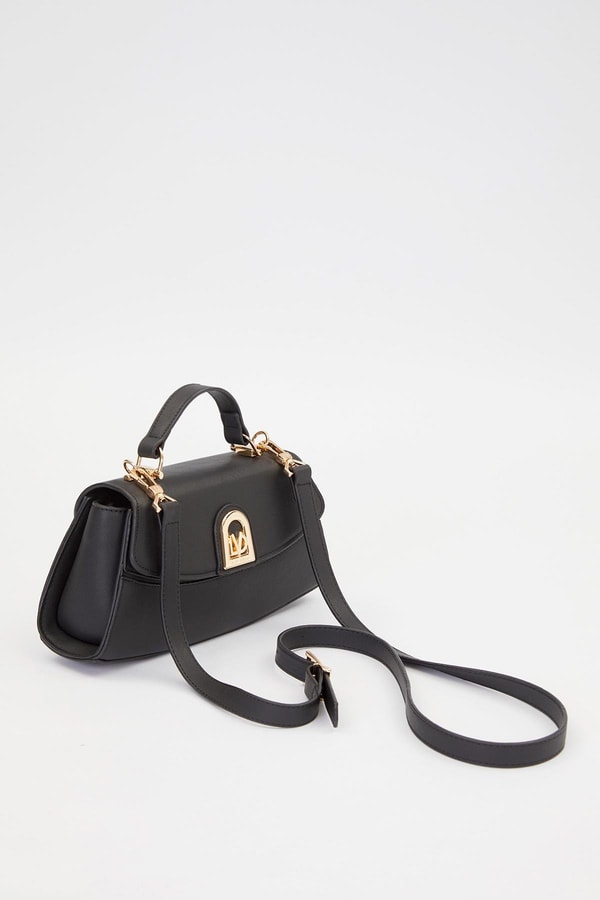 LevidorSiyah Elips Görünümlü El Çantası