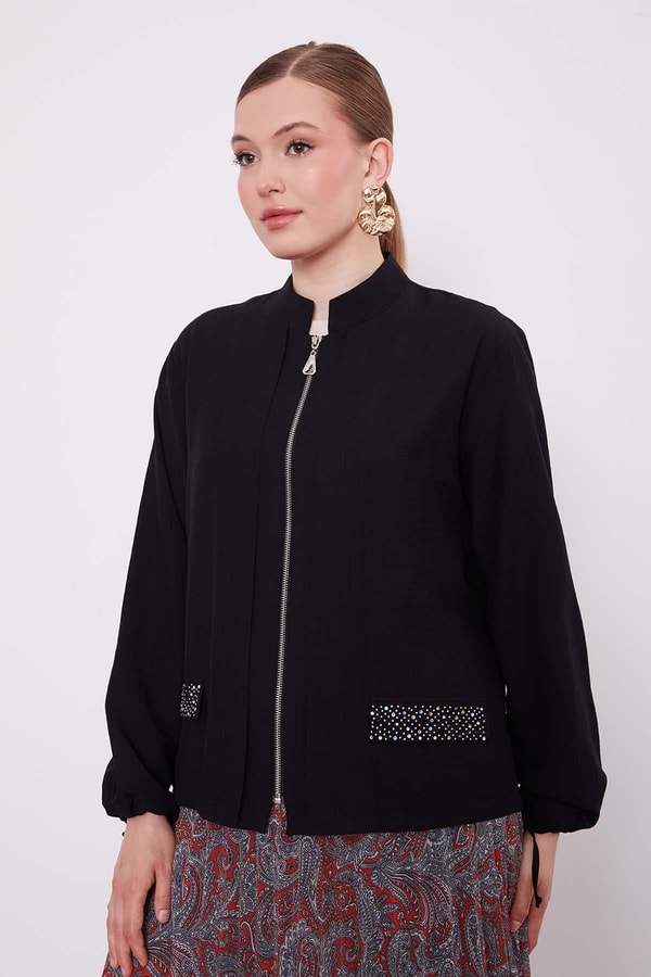 LevidorSiyah Etnik Desen Etek Takım