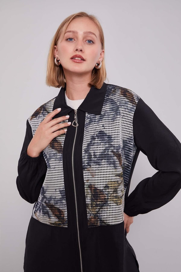 LevidorSiyah File Baskılı İkili Takım