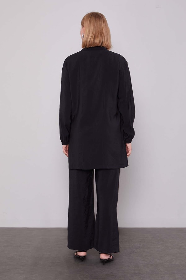 LevidorSiyah File Baskılı İkili Takım