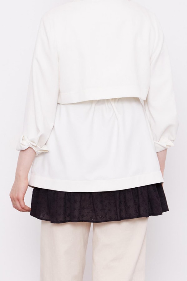 LevidorSiyah Fırfırlı Gömlek Altı İçlik