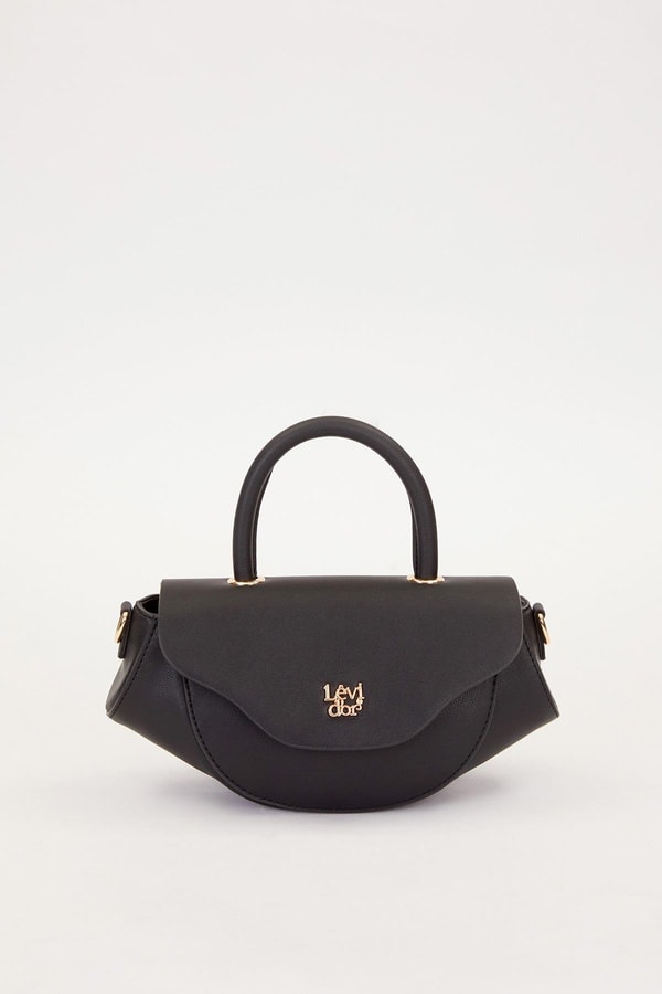 LevidorSiyah Geometrik Model Omuz Çantası